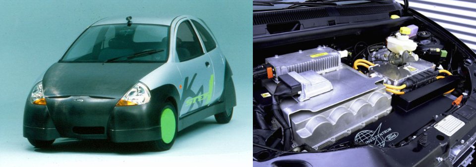Ford Ka Step 1 (t.v.) och e-Ka (t.h.)