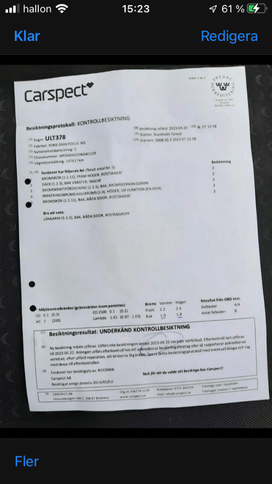 Besiktningsprotokoll